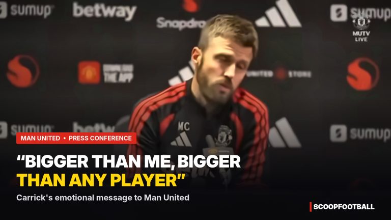 Carrick's emotional press conference